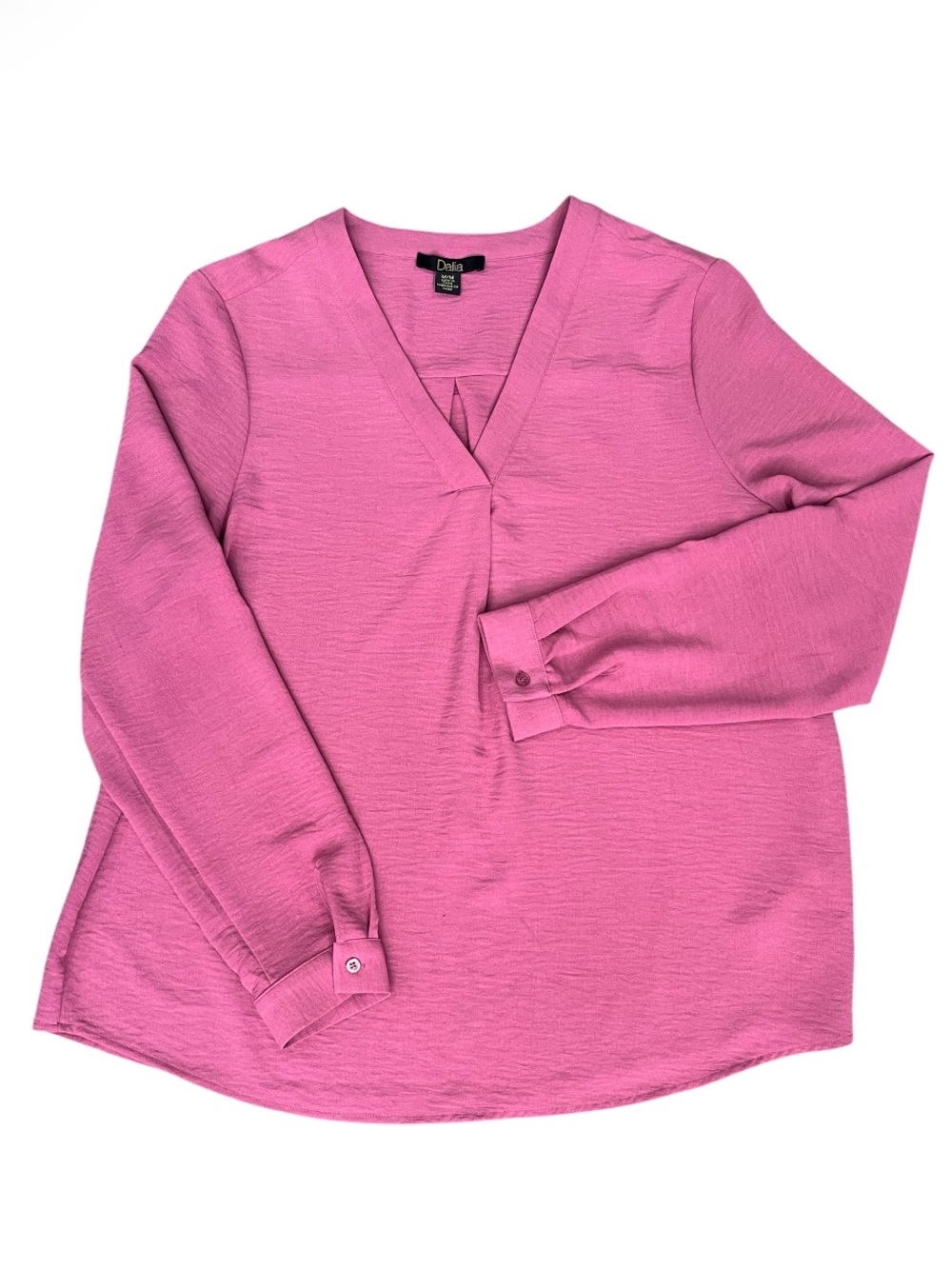 ⚠️4/$15⚠️Dalia Long Sleeve Crepe Blouse in red violet (pink) Medium